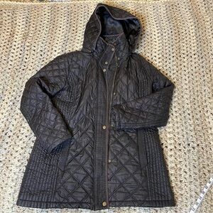 Elegant Black Quilted Women's Puffer Jacket